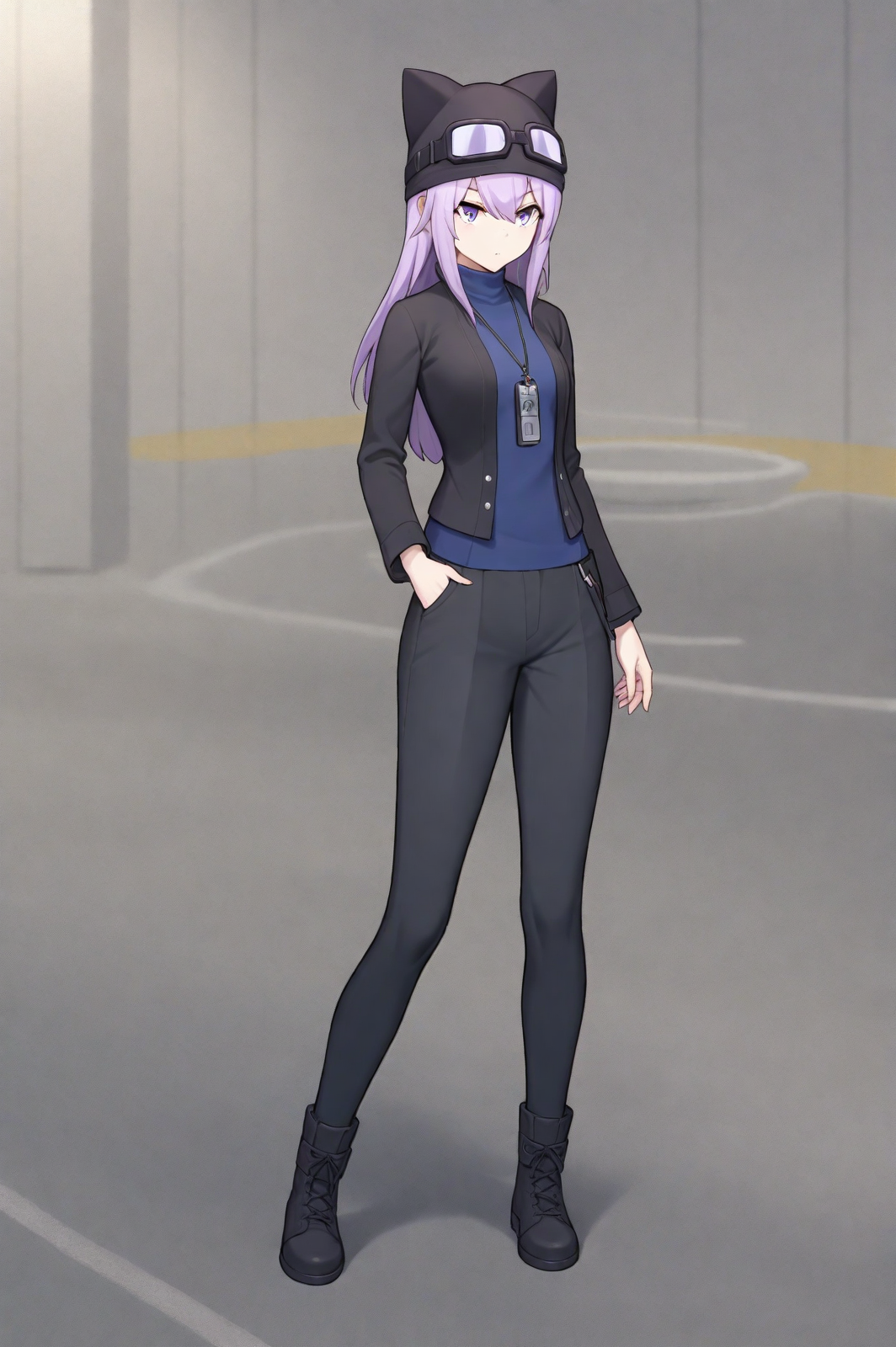 city, dsc-sayo, 1girl, solo, narrow waist, masterpiece, absurdres, high quality, highres, best quality, (full body:1.20), recent <lora:dsc-sayo-V02:0.5>