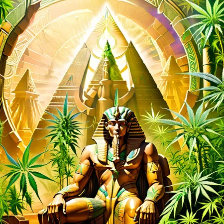 Apophis the Undying smoking jointz in front of the Stargate. marijuana plant