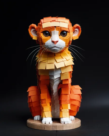 score_9, score_8_up, score_7_up, intricate details, rating_safe,
<lora:Post_It_Note_World_Morph_By_Earth_Dusk:1.2>,
1boy(endposit_notesmorph, paper sculpture, paper sticky notes, post it notes, paper texture, 
feral furry, monkey, 
full body, looking at the viewer, solo, smiling), black background, 
<lora:ral-chrosc-clr:0.3>, ral-chrosc-clr,
<lora:xl_more_art-full_v1:0.3>,
<lora:add-detail-xl:0.3>