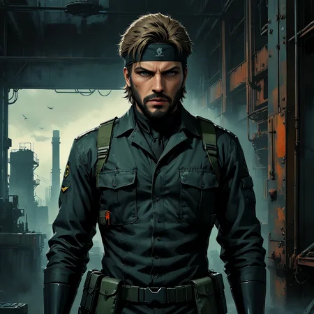 An atmospheric painting. Industrial chic. Metal Gear Solid.
<lora:PopArt01a_CE_XL_300-OT:0.6> popartCE_style