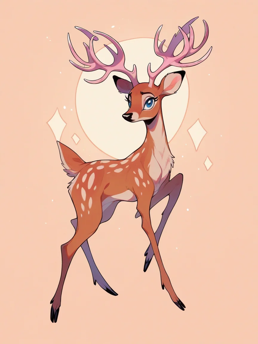 score_9, score_8_up, score_7_up, score_6_up, score_5_up,  <lora:fl33b1t3sXLP:0.8> fl33b1t3s, solo, deer,