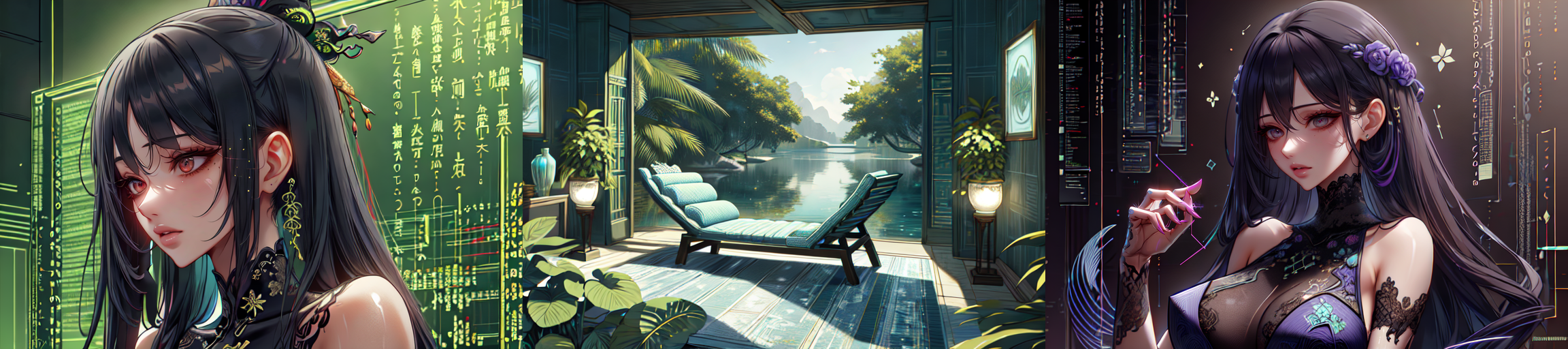 highly insanely detailed, masterpiece, top quality, best quality, highres, 4k, 8k, RAW photo, (very aesthetic, beautiful and aesthetic), 
__lazy-wildcards/subject/style-elem/code_style/prompts__, 
<lora:CodeStyle (half generic class)_564920:1>, 
(1girl:1.3), 1other, 
__lazy-wildcards/dataset/background__,âââ