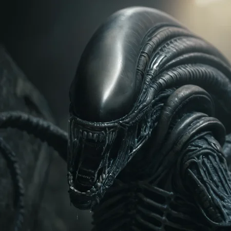 cinematic film still of  <lora:Xenomorph:1>
Xenomorph with it's large tongue out, shallow depth of field, vignette, highly detailed, high budget, bokeh, cinemascope, moody, epic, gorgeous, film grain, grainy