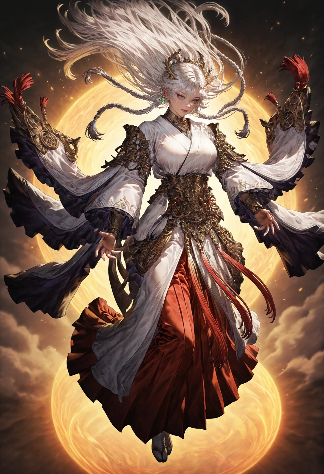 1girl, graycolor_full, <lora:lora-000015.TA_trained:1>, fullbody,
red hakama, white kimono,
fullbody, detailed face, increase details, ultimate detailed, newest, photorealistic, <lora:DetailedEyes_V3:1> <lora:detailed_hands-000002:1> hand
