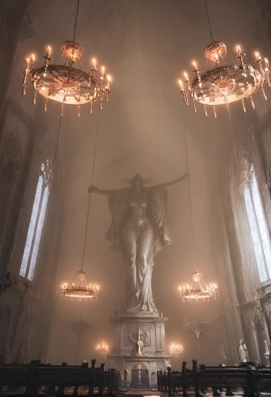 ,ruanyi0941,chandelier,church,indoors,statue,<lora:0941 church hall_v1_pony:1>, score_9,score_8_up,score_7_up,,8k,1girl,solo,,