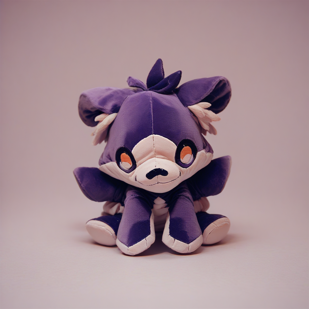 score_9, score_8_up, score_7_up, score_6_up, mikus-furmo, full body, looking at the view, fumo style, sitting, simple background, toys, toys