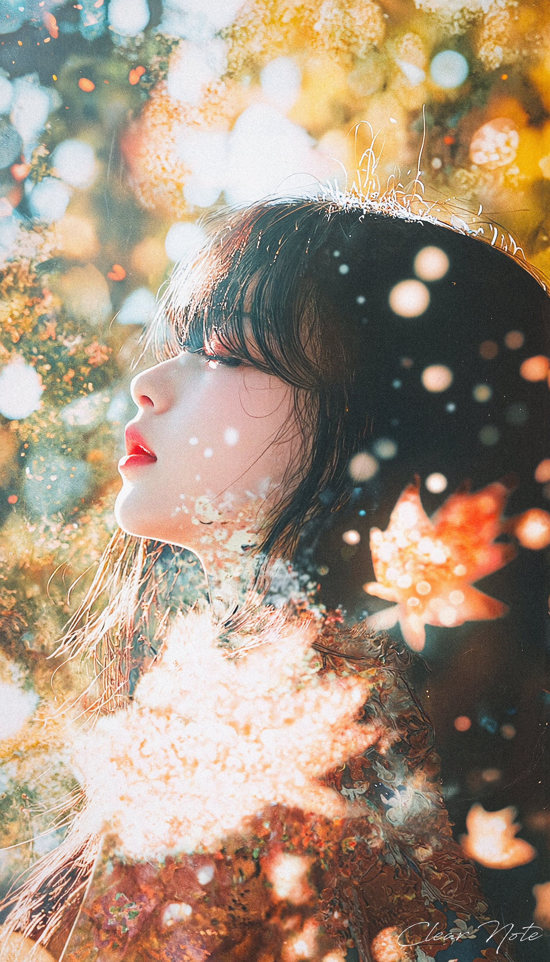 Beneath soft lights, her beauty glows,
A dreamlike aura gently flows.
