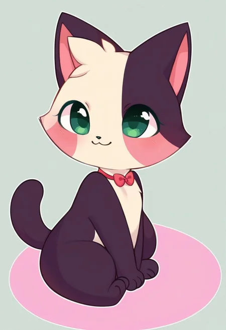 a small shy cute cat sitting