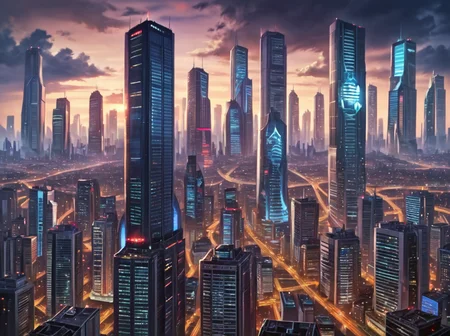 score_9, score_8_up, score_7_up,score_6_up, score_5_up, score_4_up,source_photo,photorealistic, BREAK <lora:gits95environment:0.6>,
gits95, cityscape, scenery, city, cloud, city lights, no humans, sky, skyscraper, night, building