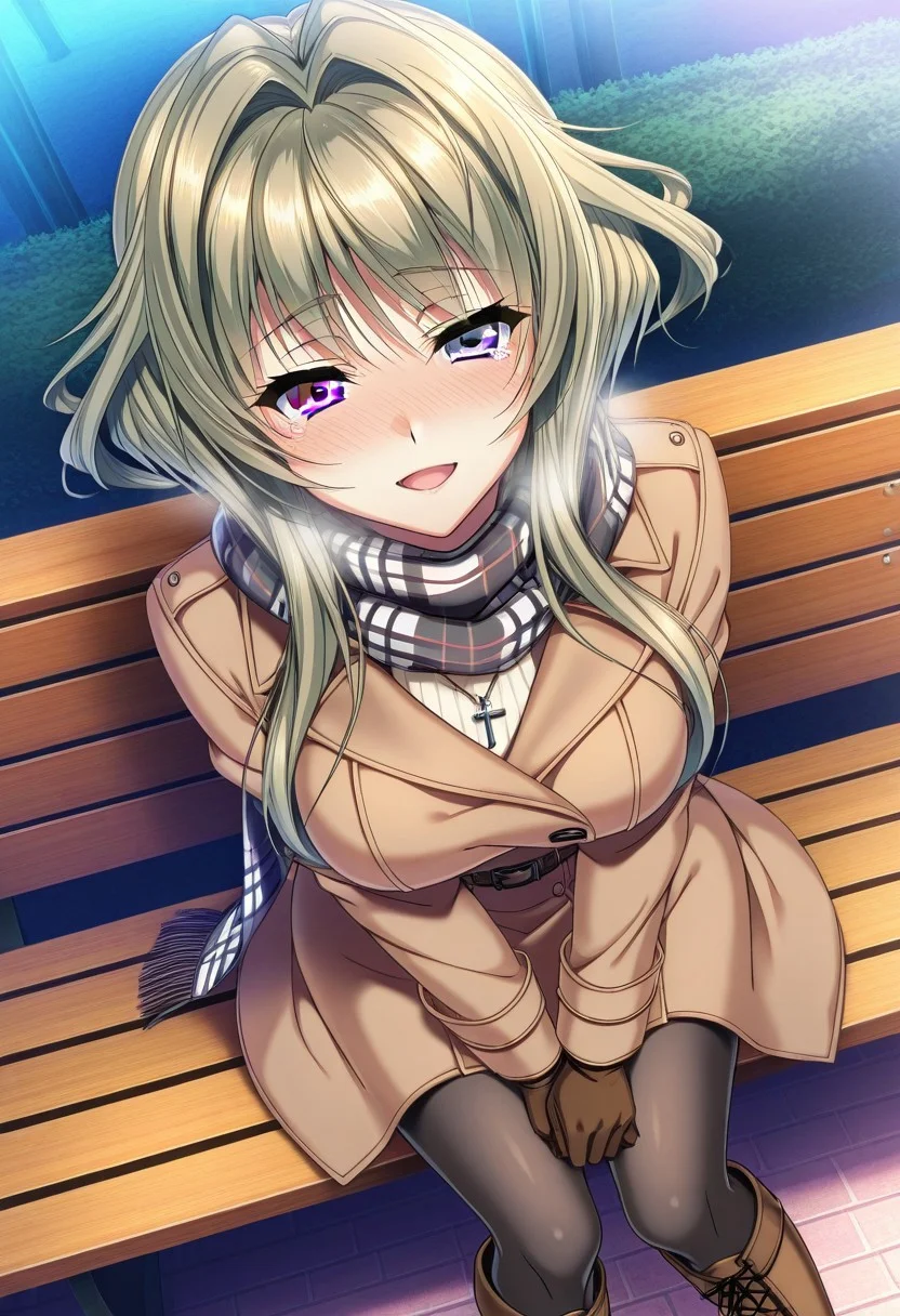 masterpiece, best quality, newest, highres, uncensored, 1girl, yokota mamoru style,1girl, slender face，motion lines,blush,torogao,looking at the viewer,seductive smile
Kanbayashi Mizuki,Blonde Yellow Hair, Intake Hair, Long Hair, Sidehair,Grey Eyes,Heterochromia, Tsurime, Violet Eyes,Medium Breasts, One Mole,Slim,Pendant Necklace
1girl,solo
1girl, solo, pantyhose, scarf, heterochromia, blush, gloves, coat, sitting, boots, knee boots, open mouth, long hair, plaid scarf, tears, bench, looking at viewer, cross-laced footwear, dutch angle, plaid, 1girl, solo, pantyhose, scarf, heterochromia, blush, gloves, coat, sitting, boots, knee boots, open mouth, long hair, plaid scarf, tears, bench, looking at viewer, cross-laced footwear, dutch angle, plaid