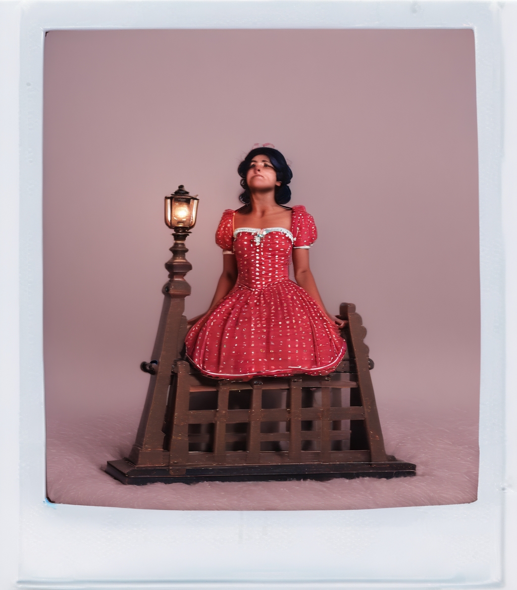 score_9, score_8_up, score_7_up, score_6, score_5, score_4, source_photo, realistic, <lora:SB_1.0:1> 53xbr00kbnd, wooden horse Snow White 1girl, rating_safe, lamp, bare bulb, looking up,<lora:Naughty_Polaroids:0.9> f4k3r0id5, 1girl, <lora:amateur_style_v1_pony:0.9>
