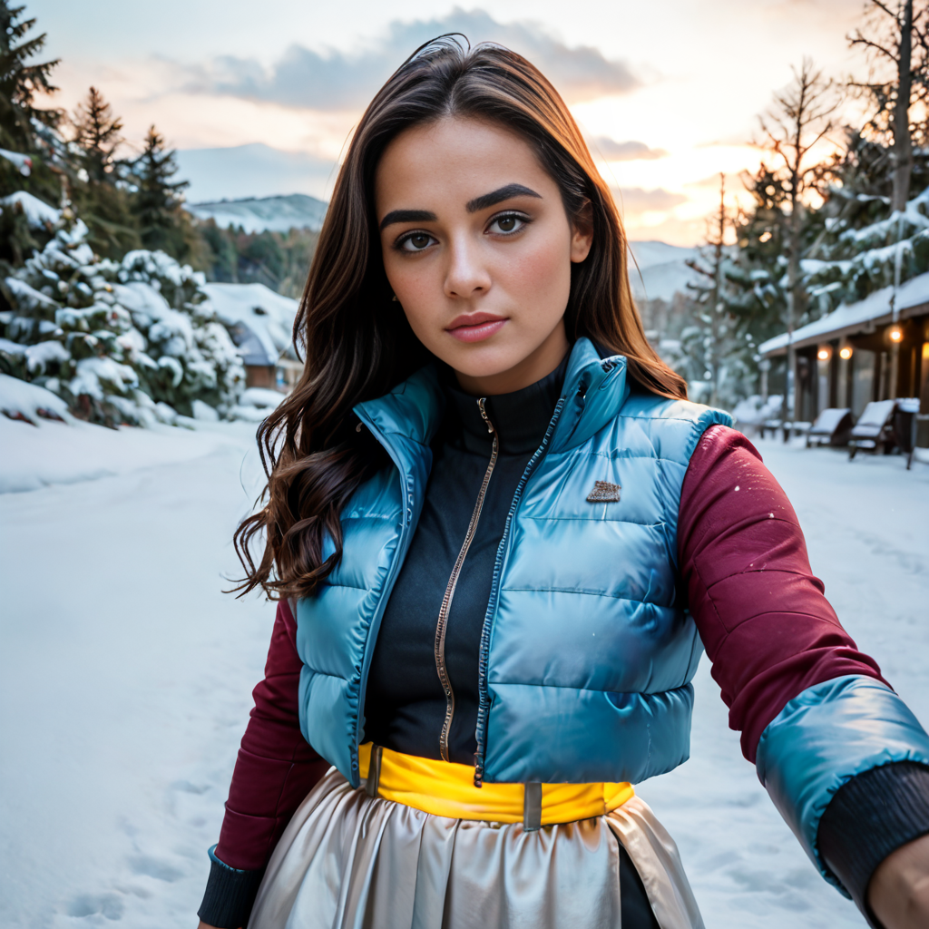 score_9, score_8_up, score_7_up,  professional two latino girls wearing (cropped_puffer_vest jacket), sexy,outdoors in the snow, fully dressed, (satin dress)  dramatic lighting, blushing, , after a long day of work,  at night, dark, under exposed, selfie leaks
 <lora:pony_cropped_puffer_jacket:0.7>