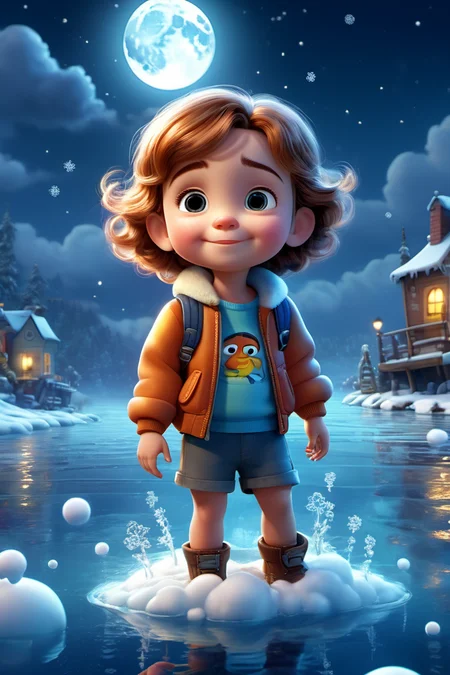 style of Pixar,(There is nothing more toxic or deadly than a human child.),in the style of cute and dreamy,backlight,colorful caricature,:d,smug,naughty_face,<lora:xl_more_art-full_v1:1>,
beautiful detailed glow, detailed ice, beautiful detailed water, (cold full moon), snowflake, (floating cloud:1.2),, (((masterpiece))),(((best quality))),((ultra-detailed)), Hyper Real,Photorealistic,16K,high detail,high resolution