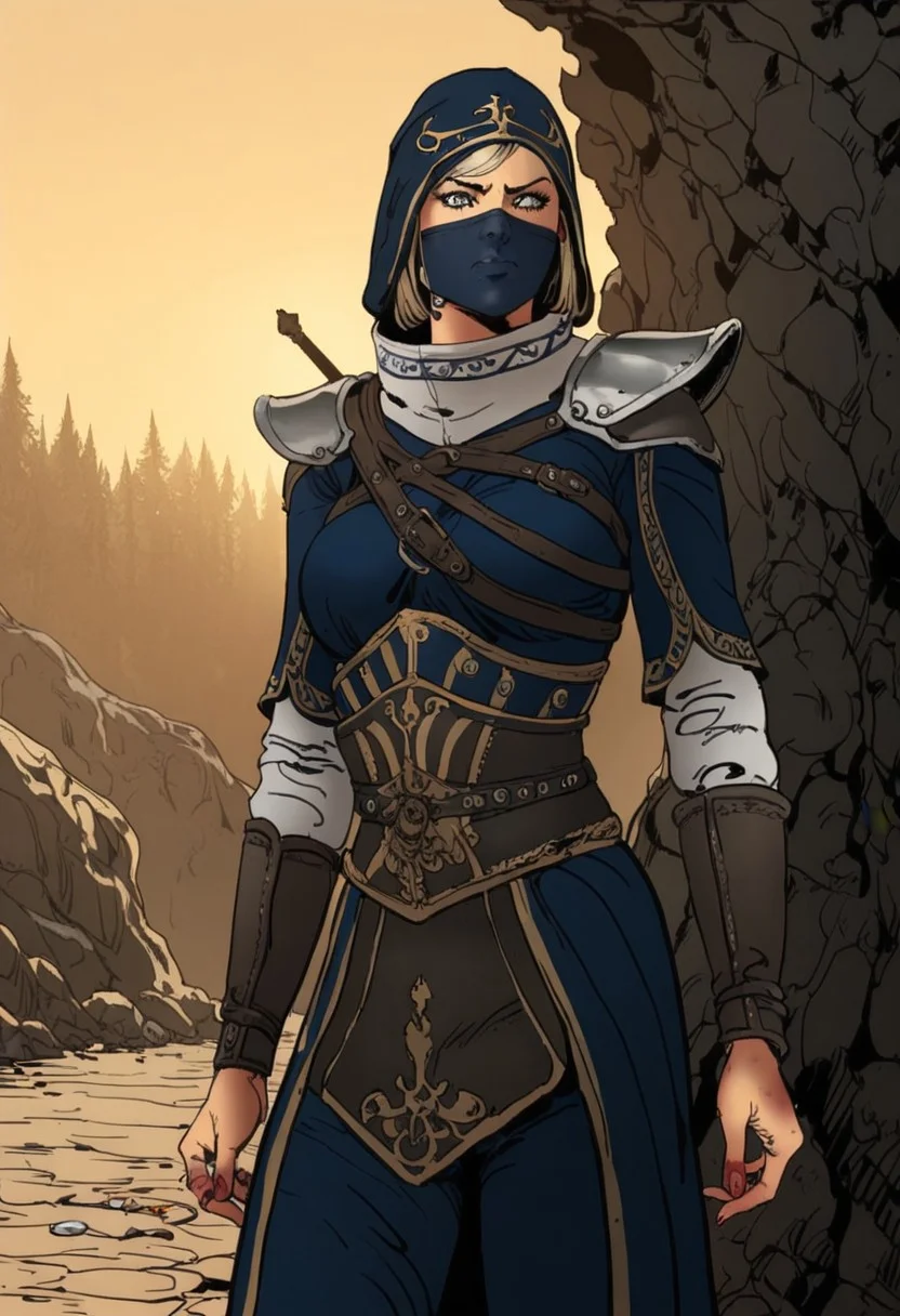 score_9, score_8_up, score_7_up, score_6_up,
medieval, f3rn4nd0, (line art), (chiaroscuro lighting),
((1girl,Solo)),female ShadowWalker, \(ninja mask\), solo, <lora:Shadow-Walker_PonyXL:0.9> ,((captured by goblins, hands tied, in cave, clothes ripped exposing skin, bruised, marks on skin, ))