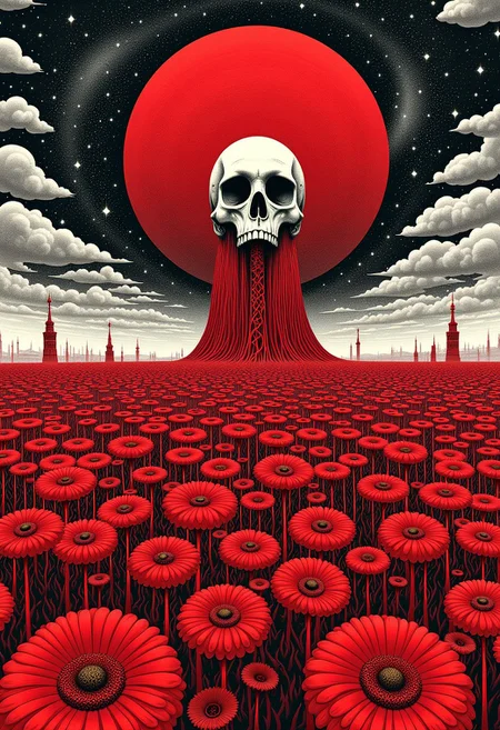 I have looked upon all the universe has to hold of horror and even the skies of spring and flowers of summer must ever afterward be poison to me, red theme, blood theme
