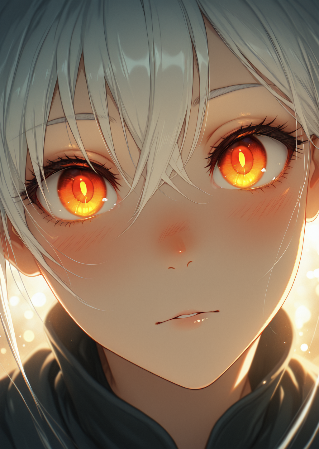 masterpiece, best quality, amazing quality, very aesthetic, 
1girl, solo, close-up, upper body, dramatic lighting, hyper-detailed, intricate shading, ultra high quality, sharp focus, soft glow, expressive anime eyes, deep vibrant irises, glowing pupils, gradient color eyes, light reflections, moist eyes, glassy texture, long eyelashes, subtle eyeliner, warm skin tone, smooth shading, soft blush, dreamy gaze, looking at viewer, dynamic lighting, cinematic feel, soft bokeh background, hair strands illuminated, ethereal atmosphere, fantasy style, digital painting, anime aesthetics, 8k resolution
,<lora:eye_focus_illus:1>,