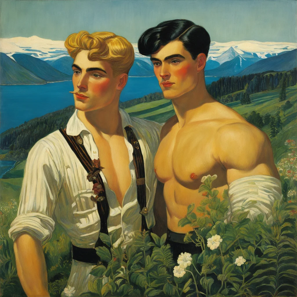 gay romance novel cover by Nikolai Astrup