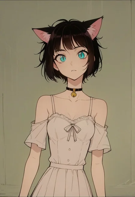score_9, score_8_up, score_7_up, (2d), source_anime, very aesthetic, anime screencap, anime color,
BREAK,  
1girl, (medium breasts), (skinny:1.2),cute, pale skin,catgirl, cat ears, cat tail, aqua eyes, slit eyes, short hair, black hair, bob cut, messy hair,
HDA_DrinkingPeeXL