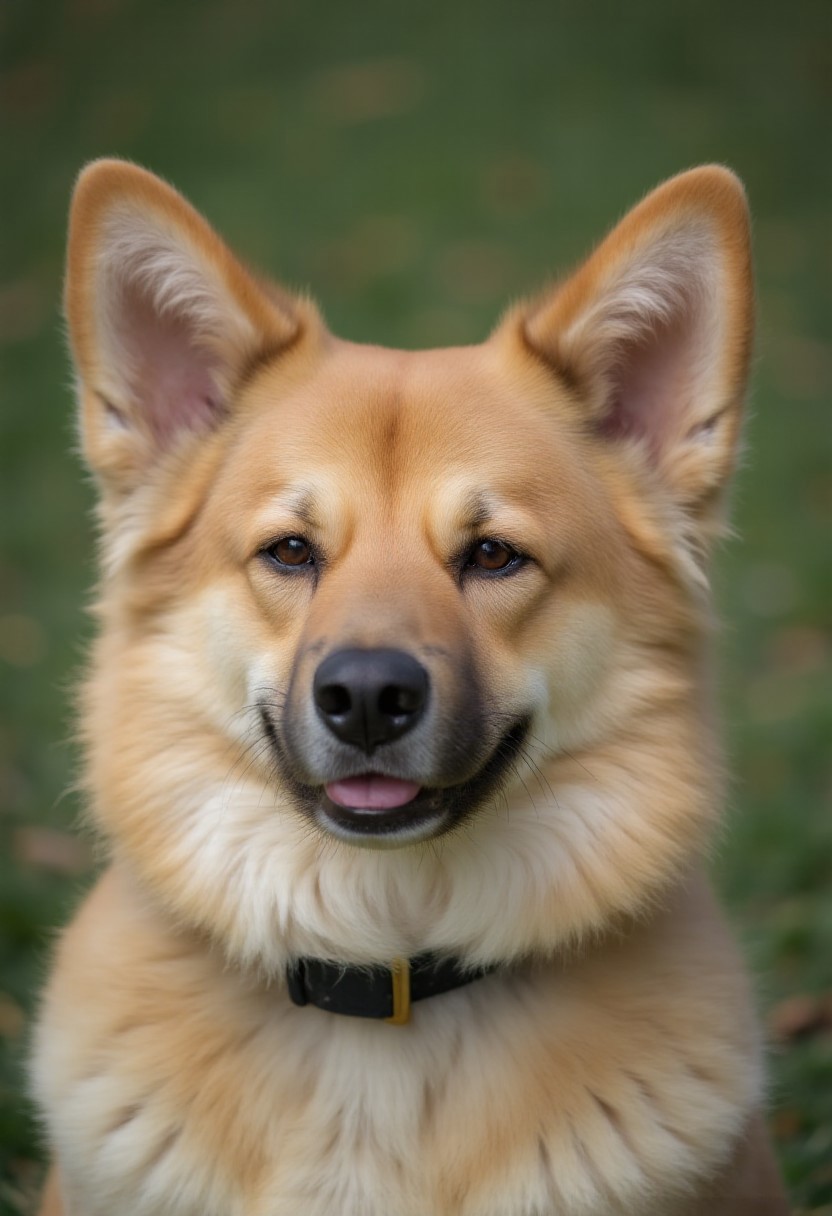 DogPortraitHQ, 4k, realistic, fluffy dog