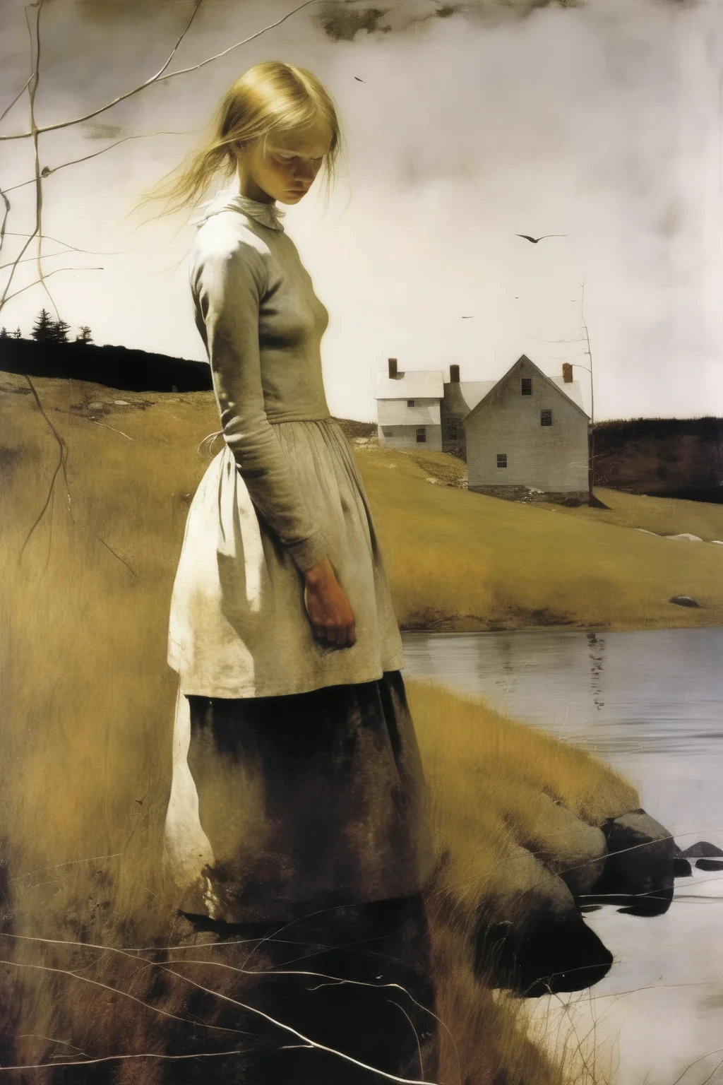 <lora:Andrew Wyeth Style:1>Andrew Wyeth Style - love, done in the syle of Andrew Wyeth