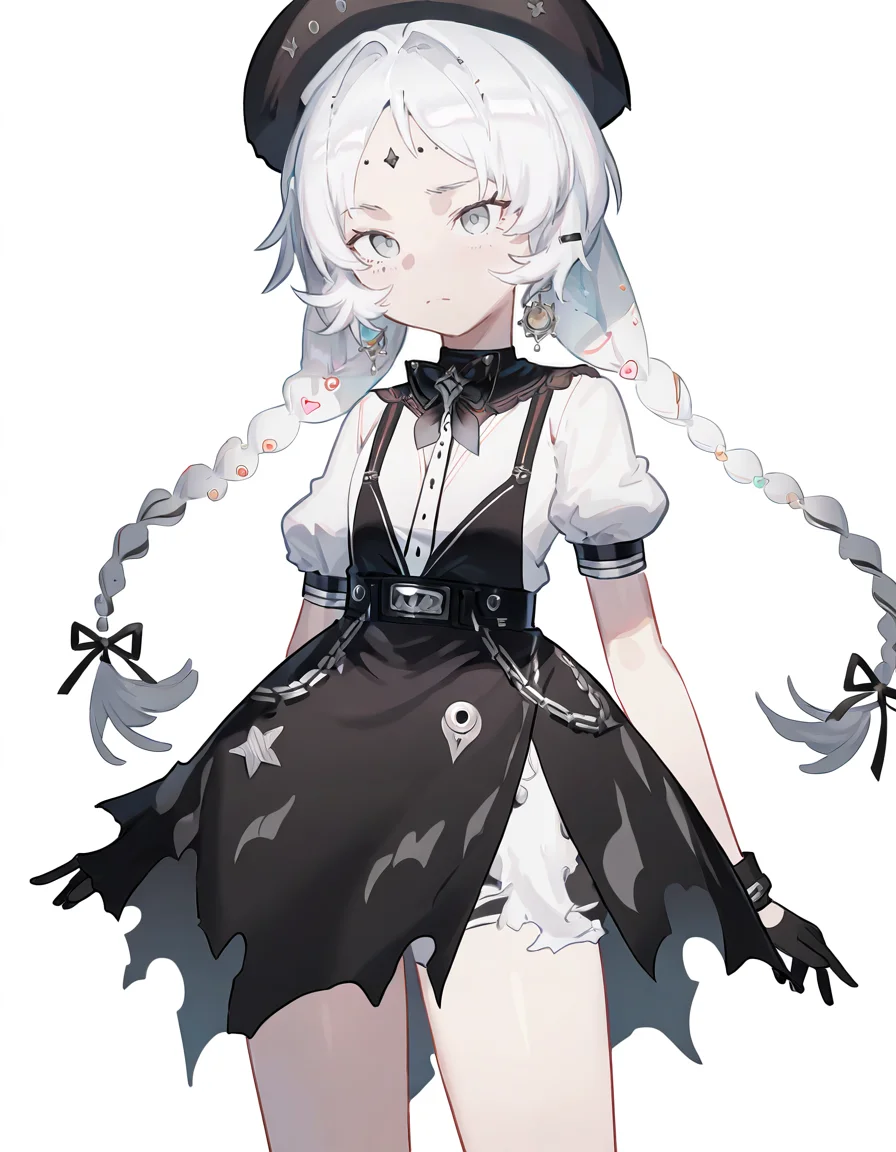 1girl,looking at viewer,(simple background:1.3),(white background:1.2),solo,cowboy shot,qiqiupaidui,quan \(kurisu tina\),<lora:qiqiupaidui-000012>,grey eyes,white hair,, masterpiece, best quality, very aesthetic, absurdres,newest, incredibly absurdres,