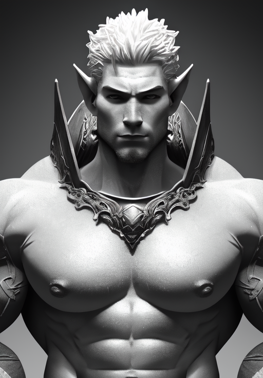 a man, sfw, <lora:Snow_Elves-Male:0.8>, Snow_Elves-Male, solo, armor, sitting, portrait,, Heroic, muscular, strong, ripped, chiseled, Adonis-like, powerful, sculpted, Inverted triangle body shape, (masterpiece, best quality, absurdres, detailed, ultra-detailed:1.3), charming, (trending on CGSociety, trending on pixiv, contest winner:1.3)
