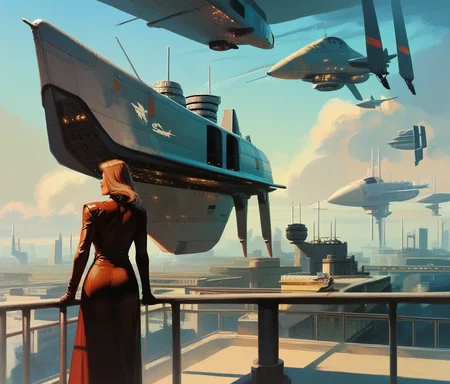 airships flying over the alien planet, retroscifi, hand rail, woman in a long skirt
score_8_up <lora:Retroscifi-Pony1-000011:1>