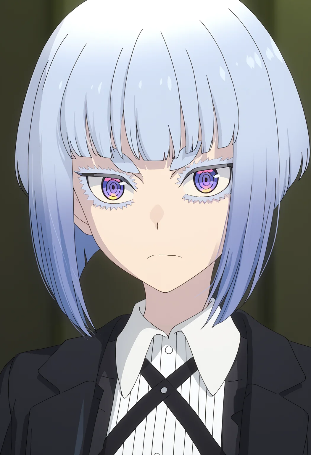 <lora:Shiraya_Tamaki-pony_v1.0-000016:1>,
Shiraya Tamaki, solo, portrait, bob cut, shirt, closed mouth, collared shirt, frown, white shirt, black jacket