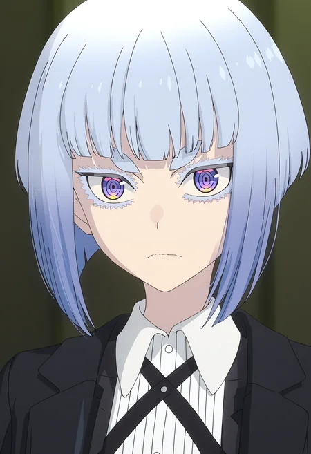 <lora:Shiraya_Tamaki-pony_v1.0-000016:1>,
Shiraya Tamaki, solo, portrait, bob cut, shirt, closed mouth, collared shirt, frown, white shirt, black jacket