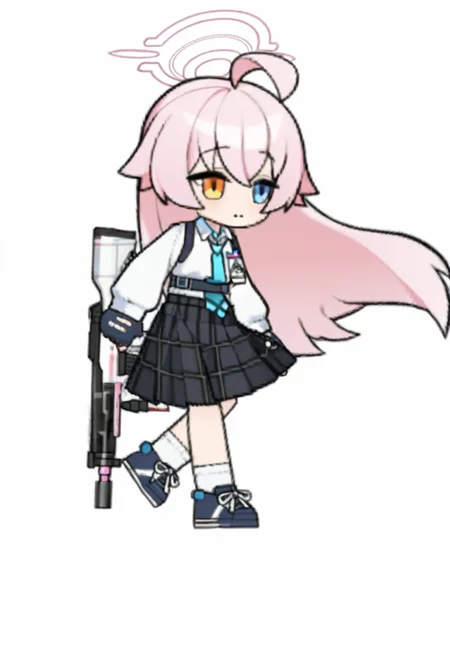 chibi,hoshino \(blue archive\), 1girl,
white background,full body,solo,
masterpiece,best quality,high definition,ultra-detailed,<lora:fangzhou-000140:1>,