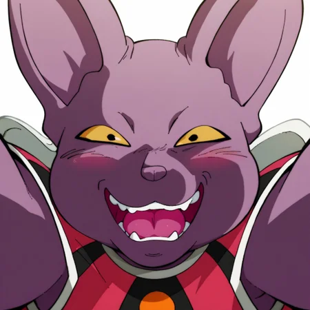 score_9, score_8, score_7, source_anime, champa (dragon ball), POV, looking at viewer, blush, smile, open mouth, upper teeth only
