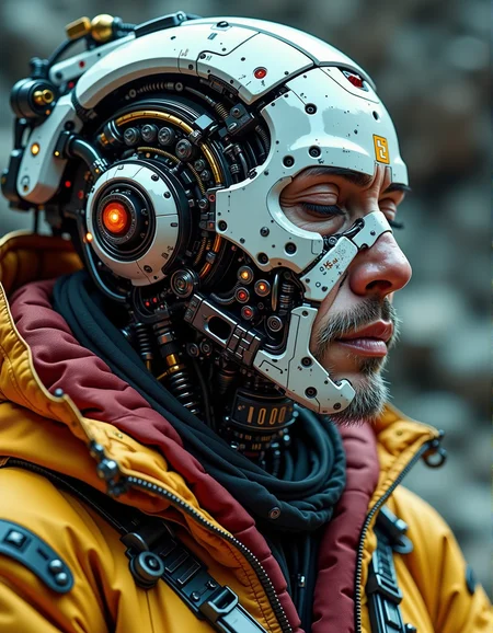 (close up portrait) meditating Tibet monk with (cyborg face parts:1.95),(cyborg cybernetic enhancements:2.7),(tibet tattoos on the whole face:1.3), sci-fi character portrait by greg rutkowski, craig mullins, cinematic lighting, dystopian sci-fi outfit, profile picture, mechanical, cyborg, half robot ultra realistic 8k resolution.
... <lora:ck-nc-pastel-cyberpunk:0.7> A digital artwork in the style of cknc,