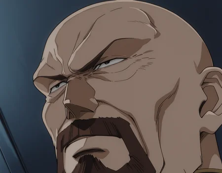 <lora:IL_Aiguille_Delaz:1>,1man,Aiguille Delaz,General's uniform,bald,
facial hair,
brown hair,
black eyes,adult,elder,angry,from below,close-up of face,, masterpiece,best quality,amazing quality,uncensored