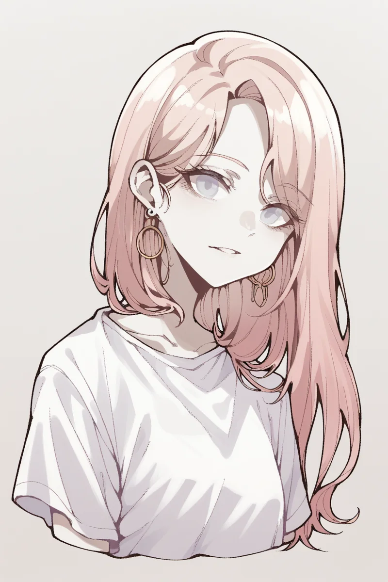 score_9, score_8_up, score_7_up, score_6_up,
<lora:Hagi-giha:1> hagi, 1girl, solo, shirt, portrait, earrings, simple background