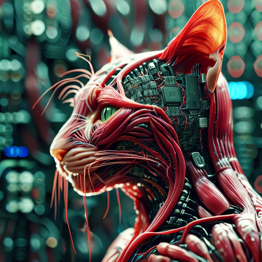 cyberanatomy cat, cinematic<lora:cyberanatomy:1>