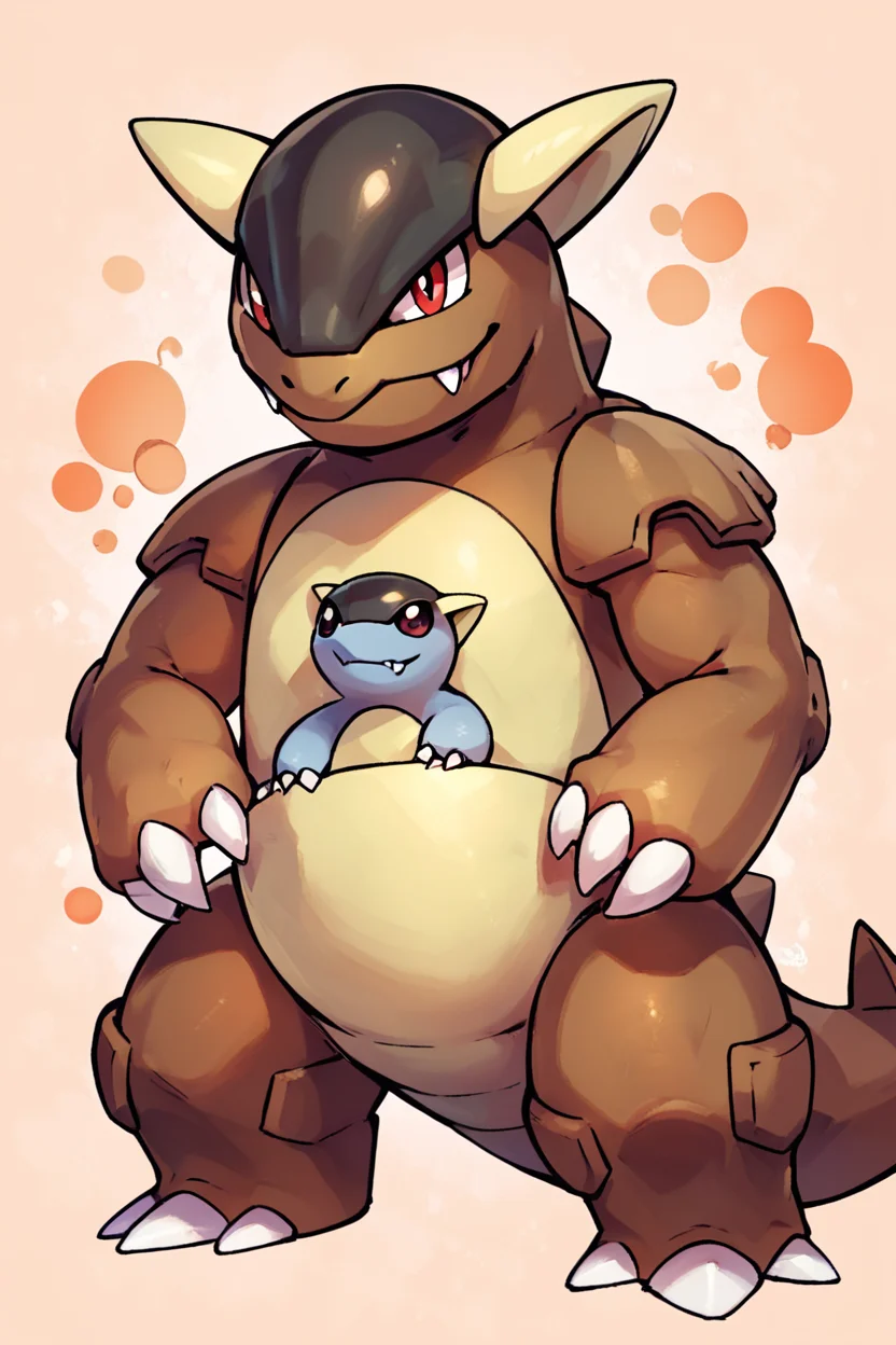 score_9, score_8_up, score_8, BREAK, zzkhan, no humans, claws, red eyes, black eyes, fangs, <lora:Kangaskhan_Pokemon_PDXL_v3:0.8>, BREAK, smile, looking at viewer, abstract background, white outline, embedding:zPDXL, Expressiveh, <lora:CatalystStylePDXL:0.6>, <lora:SDXLFaeTastic2400:0.5>, <lora:Expressive_H-000001:0.4>,