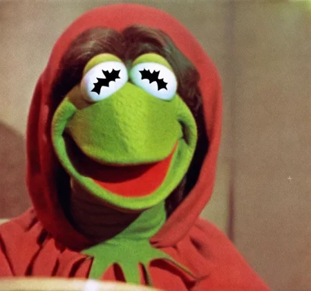 The horror of demonic Kermit the frog VintageMagStyle <lora:SDXL-VintageMagStyle-Lora:1>
