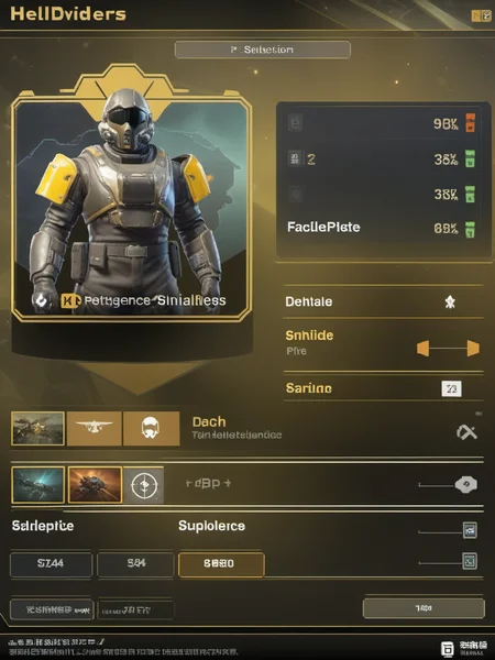 helldivers,Role selection interface,8k, highres, extremely highres <lora:helldivers:0.5>