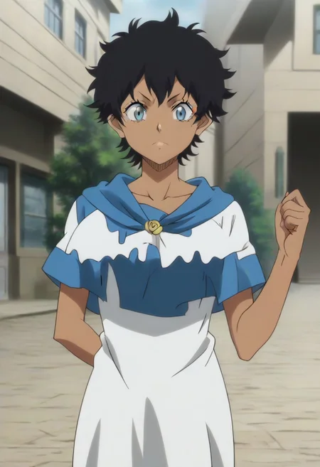 <lora:SlimesSolMaron:1>, , slimes_solmaron, black hair,dark skin,,light blue eyes ,,,,,, ,,,, anime coloring,anime screencap, 1girl,Solo ,, anime,PUFFY nipple,huge breasts,official art,,Uncensored ,Unedited ,,,,,,,,,,,,,,,