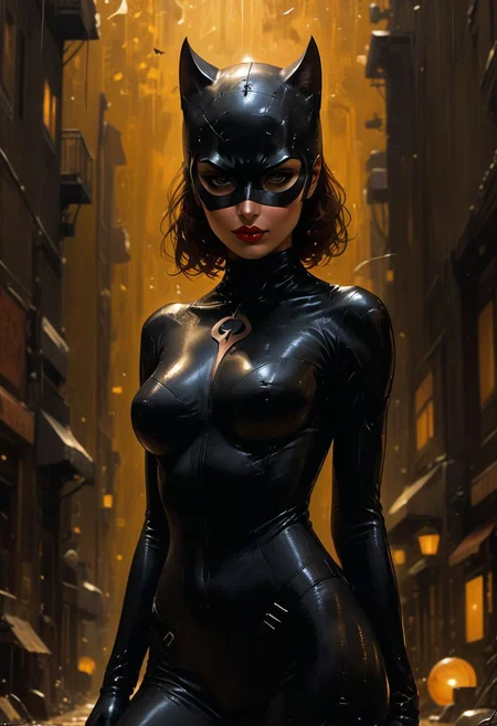 Sexy Catwoman , cameltoe,
, Gustav Klimt style