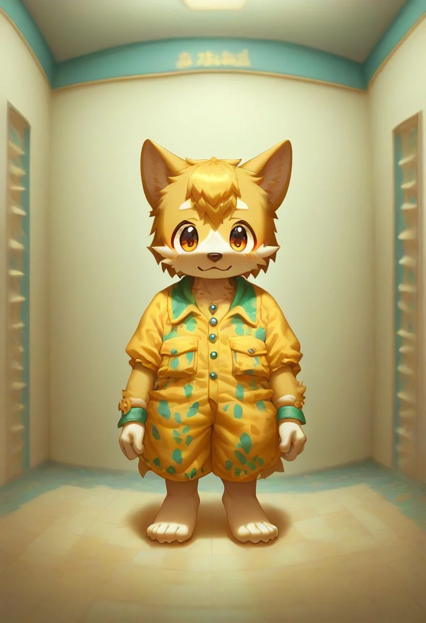 furry, anthro, cute, kemono, male focus, solo, dog, score_9, score_8_up, male, full body, digital art, highly detailed, zPDXL2, SurrealWorld, surreal, wolfdog that wear beauty colorful clothes standing in a room that so many beauty clothes, looking at the viewer
