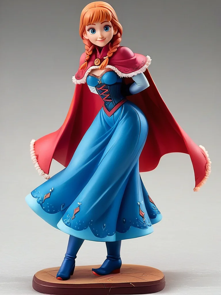 score_9, score_8_up, score_7_up, score_6_up, AnnaXLP arms behind back, cute pose, blue dress, long skirt, elbow gloves, red cape, capelet, corset, twin braids, medium breasts, narrow waist, wide hips, thick thighs, looking at viewer, dynamic pose, smile, cute, wide shot, solo, leaning forward, full body,
<lora:Anime_Figure_P1:1> figure <lora:AnnaXLP_character:0.8>
