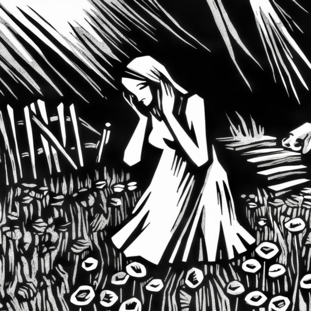 drawix7 girl  in garden<lora:drawix7:1>