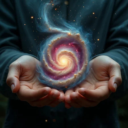 Holding a swirling galaxy.

<lora:Conjuring01a_CE_XL_300-OT:0.6> cnjrngCE_style