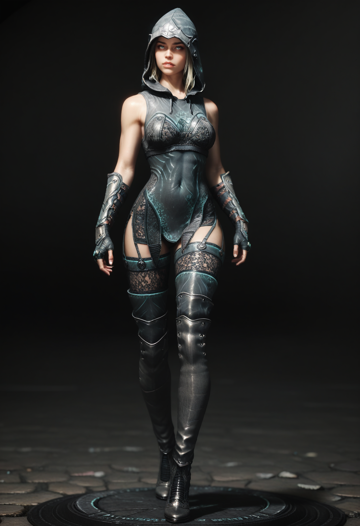 score_9, score_8_up, score_7_up,
1girl, solo, full body,
<lora:Dark_CelesNightingale_Pony_v1.0:0.75> n1ght1ng4l3, armor, thigh boots, hood,