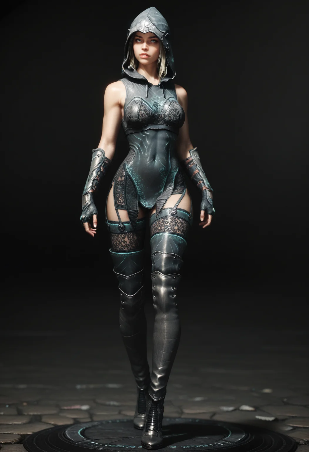 score_9, score_8_up, score_7_up,
1girl, solo, full body,
<lora:Dark_CelesNightingale_Pony_v1.0:0.75> n1ght1ng4l3, armor, thigh boots, hood,
