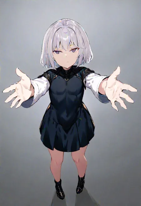 1girl, solo, full body, closed mouth, expressionless, looking at viewer, standing, reaching towards viewer,
masterpiece, best quality, very aesthetic, absurdres,