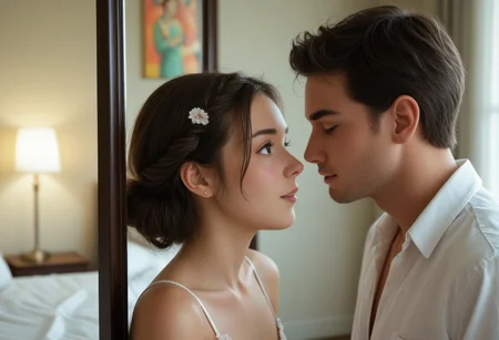 A heartfelt, ultra-detailed reunion between a 1boy and 1girl, both in their late 20s, seeing each other for the first time in years. The moment is filled with deep emotion—joy, nostalgia, and the weight of time.
The woman is petite, with dark short hair, a small waist, and pronounced curves, her expression glowing with happiness yet touched by the quiet wisdom of experience. The man, a bit taller with a slim frame, mirrors her emotions, his face revealing both delight and the burdens of his journey. Their professions remain a mystery, but their postures and subtle details hint at lives filled with responsibility.
Set against a softly blurred, atmospheric backdrop—perhaps a bustling city street, a quiet park, or a familiar café—the world fades behind them as they reconnect. Their gazes lock, emotions conveyed through delicate body language and nuanced facial expressions, capturing the beauty of a long-awaited reunion.
Cinematic lighting, ultra-realistic facial details, emotional storytelling, warm and intimate atmosphere, expressive eyes, natural pose, SFW.