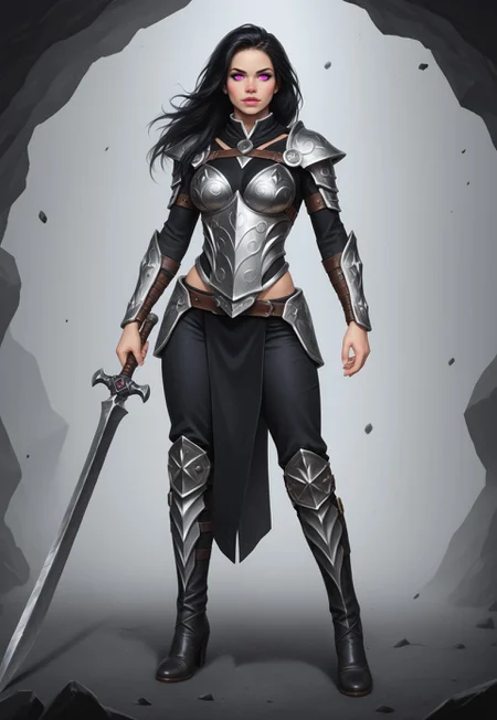 safe_pos, core_9, score_8_up, score_8, semi realistic, ultra detailed, 8k, high quality, hi res, high quality, detailed eyes, perfecteyes, detailed face, 1girl, sharp focus, cowboy-shot, focus on hip, (1girl:1.2), voidwalker, living shadow armor, (((abyssal blade))), obsidian skin with glowing cracks, long flowing void hair, realistic, cinematic angle, cinematic lighting, muscular body, intense face, glowing violet eyes, battle-ready pose
BREAK
standing at the edge of a dimensional rift
BREAK
source_dark_fantasy_art, rating_explicit, expressive, full body, dynamic pose
BREAK
detailed beautiful background, swirling void energies, floating debris, distorted reality, glowing portals, eerie shadows, chaotic yet beautiful voidscape
(((full clothed)))