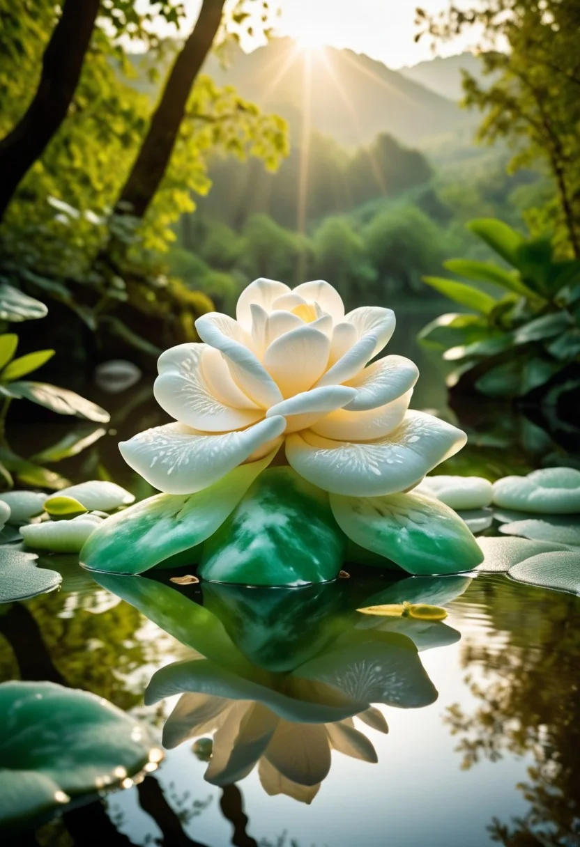 Photograph, (Nature:1.3) , detailed with Baroque patterns, Sony A9 II, 50mm, RAW photo, made out of jade, Silhouette, double exposure, masterpiece, positive emotions, sharp focus, beautiful elegant, Depth of field 100mm, stunningly beautiful background, <lora:MarshmallowStyle-000007:0.5>, theatrical, shiny, ambient atmosphere, creative, polished, deep aesthetic